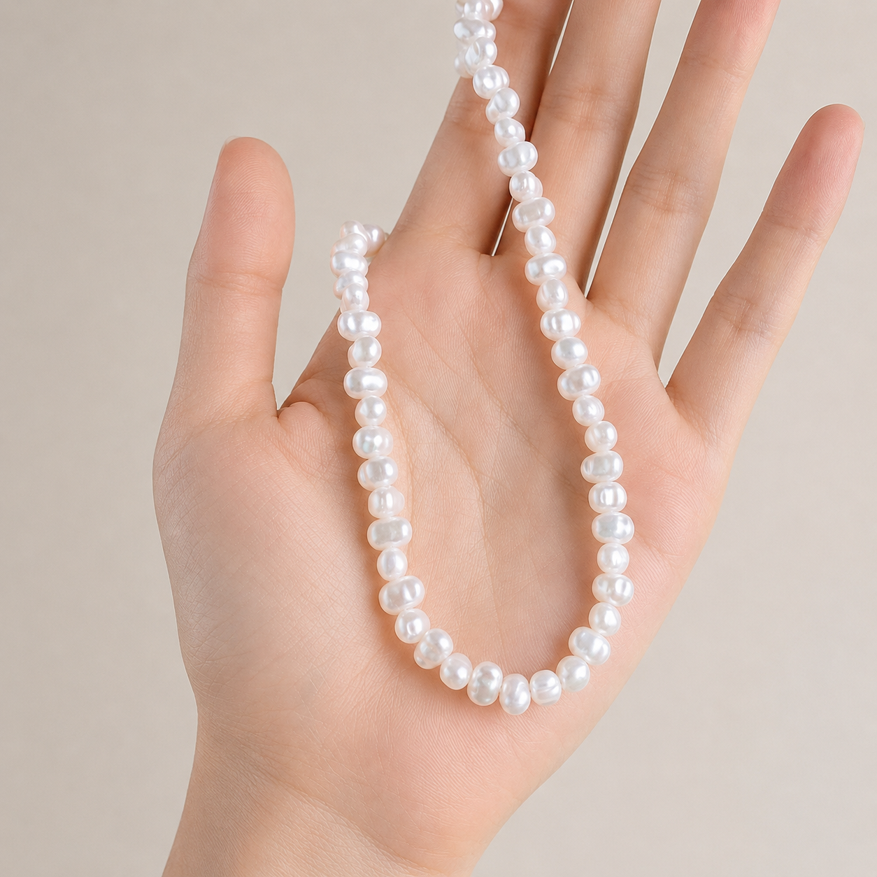 Stella - collier de perles en grappe