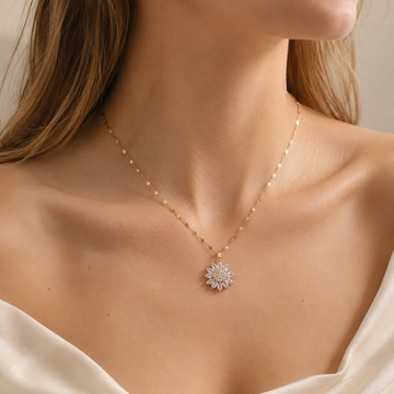 Anaya – Collier de tournesols brillants avec pointes