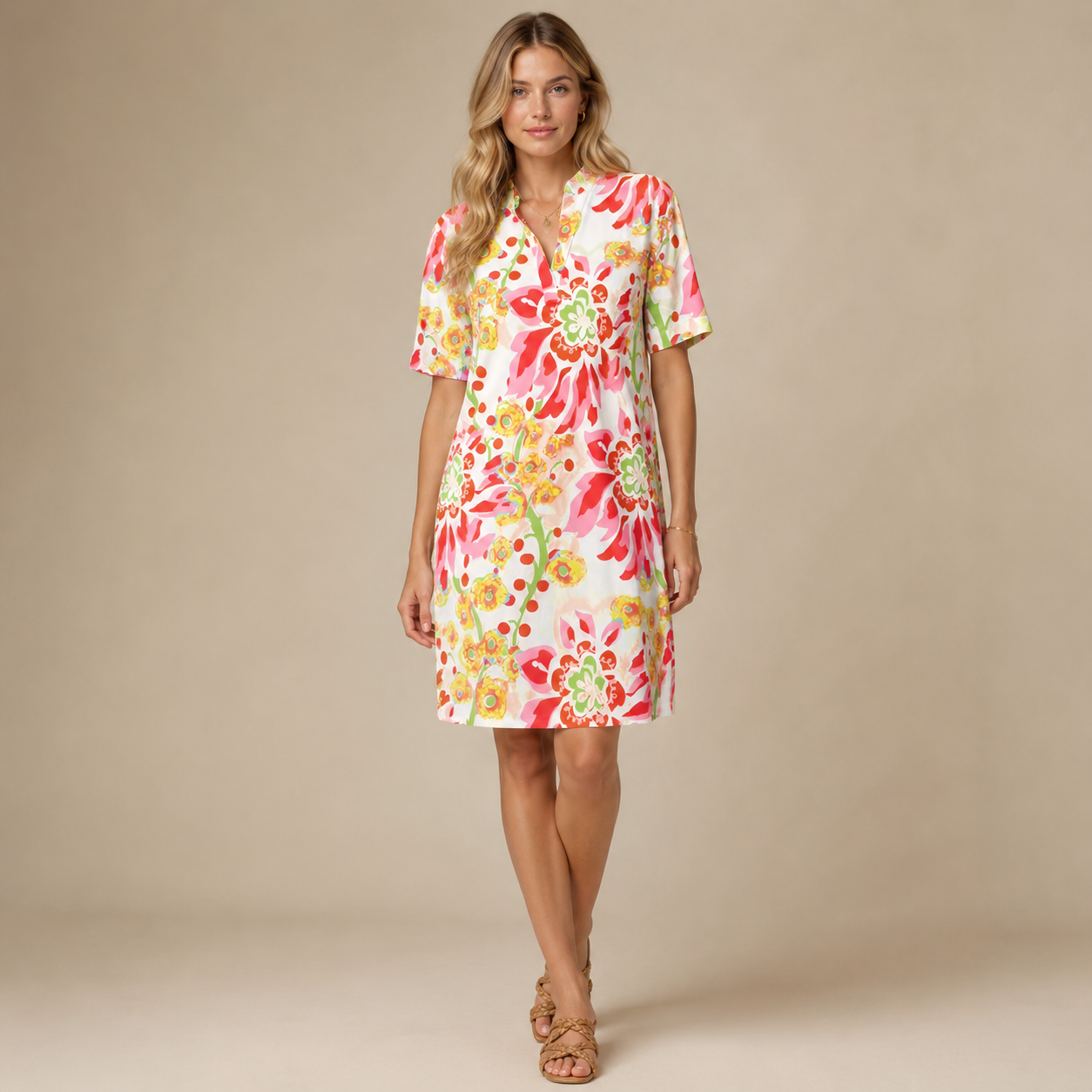 Abbie - Robe élégante à motif floral pour femmes