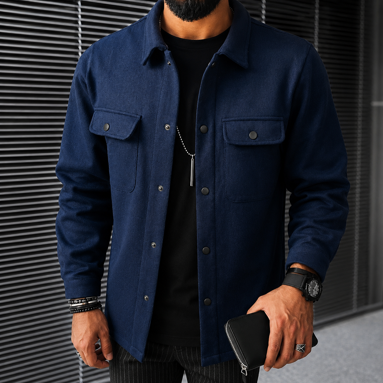 Finn - Surchemise décontractée pour hommes avec boutons