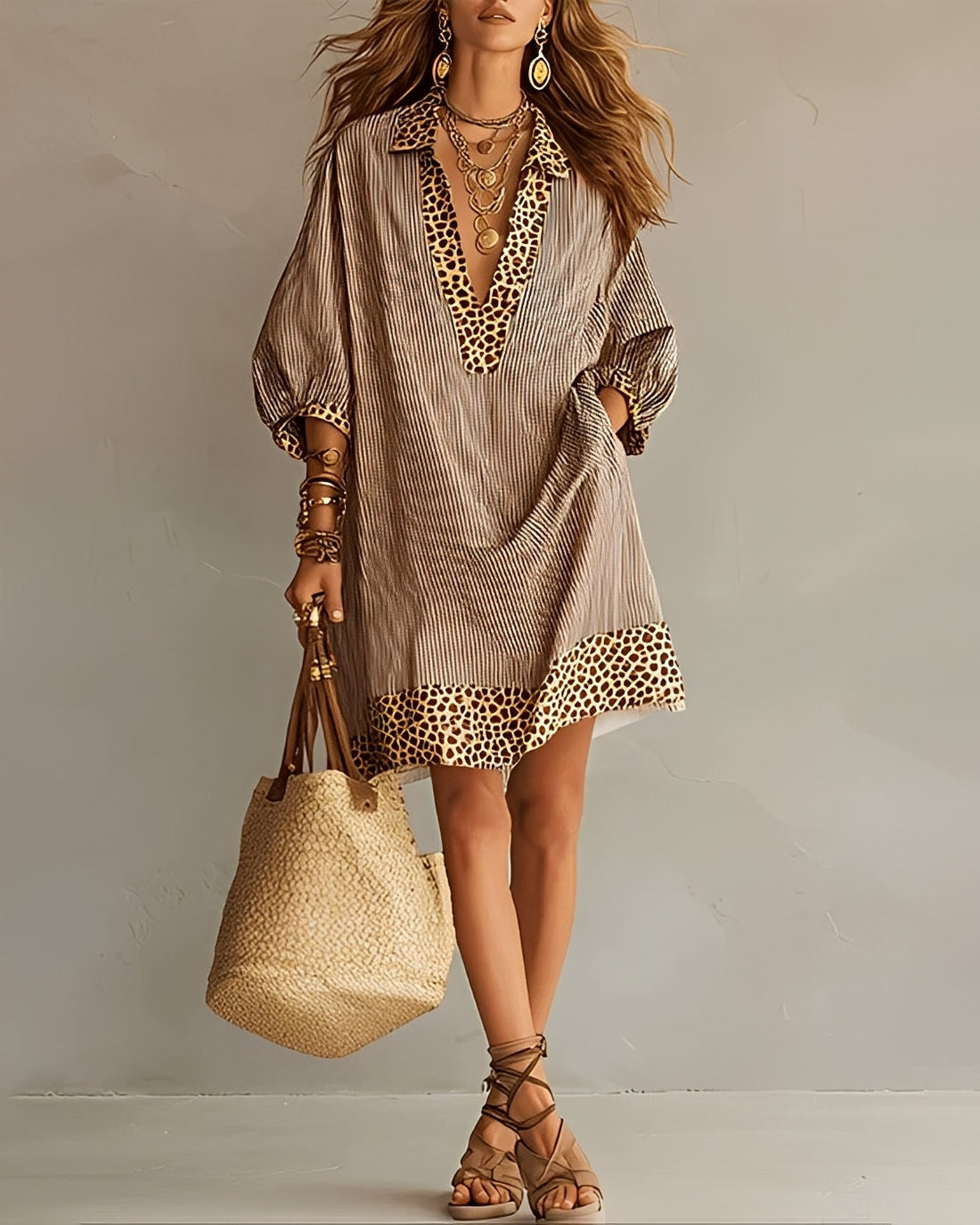 Abbie - Robe à Panneaux Amples Élégante