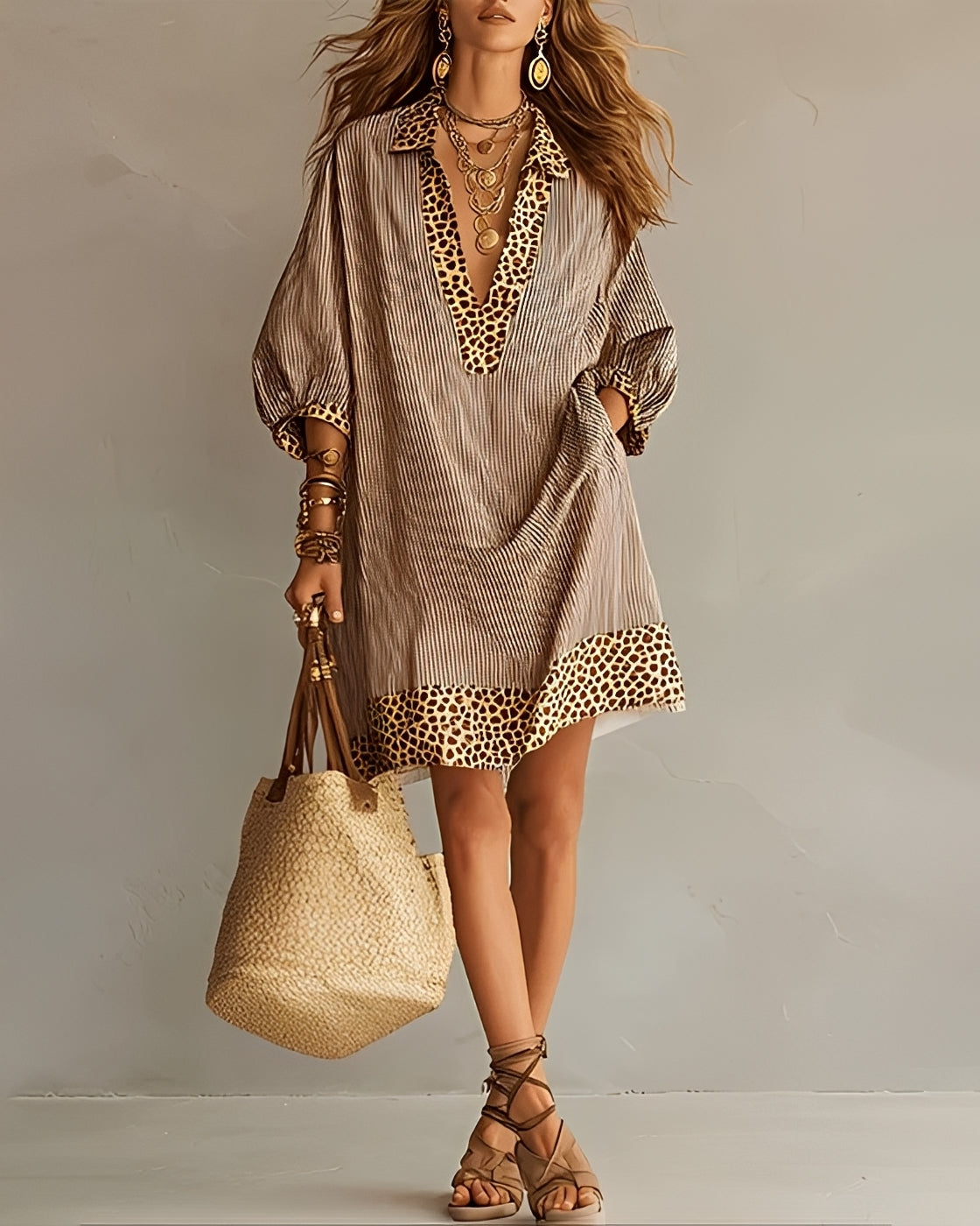 Abbie - Robe à Panneaux Amples Élégante