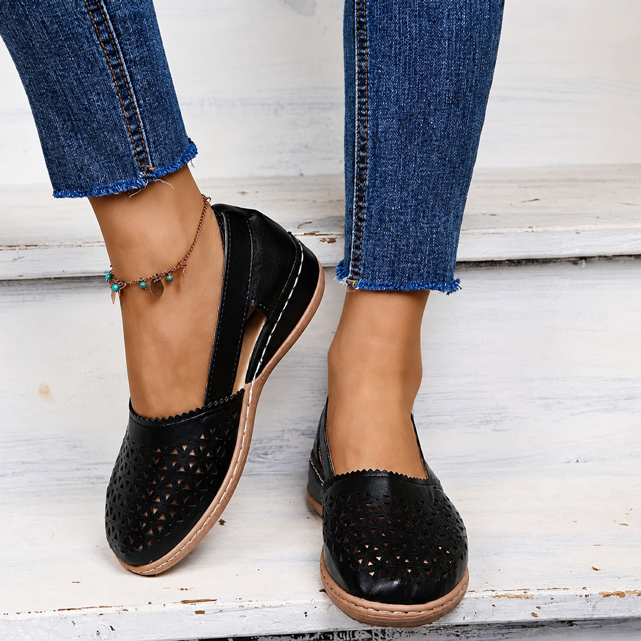 Tegan - Sandales tendance avec motif