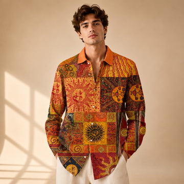 Neil - Chemise d'artiste imprimée à manches longues