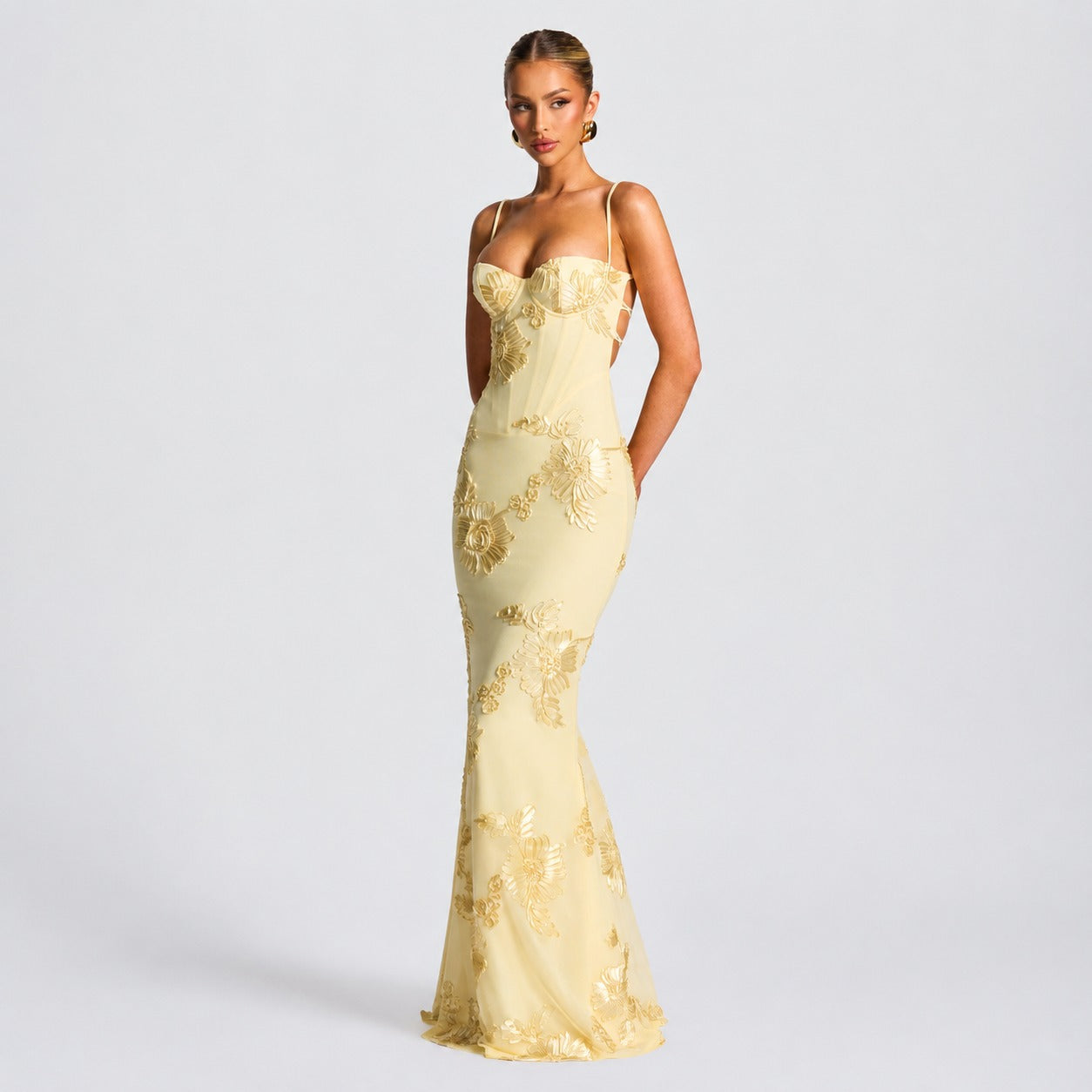 Norma - Robe Maxi Élégante avec Motifs Floraux