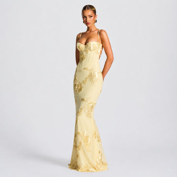 Norma - Robe Maxi Élégante avec Motifs Floraux