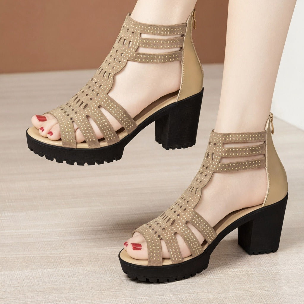 Krishan - Sandales à Talons Contemporaines