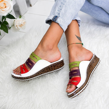 Christina - Sandales de Détente Multicolores