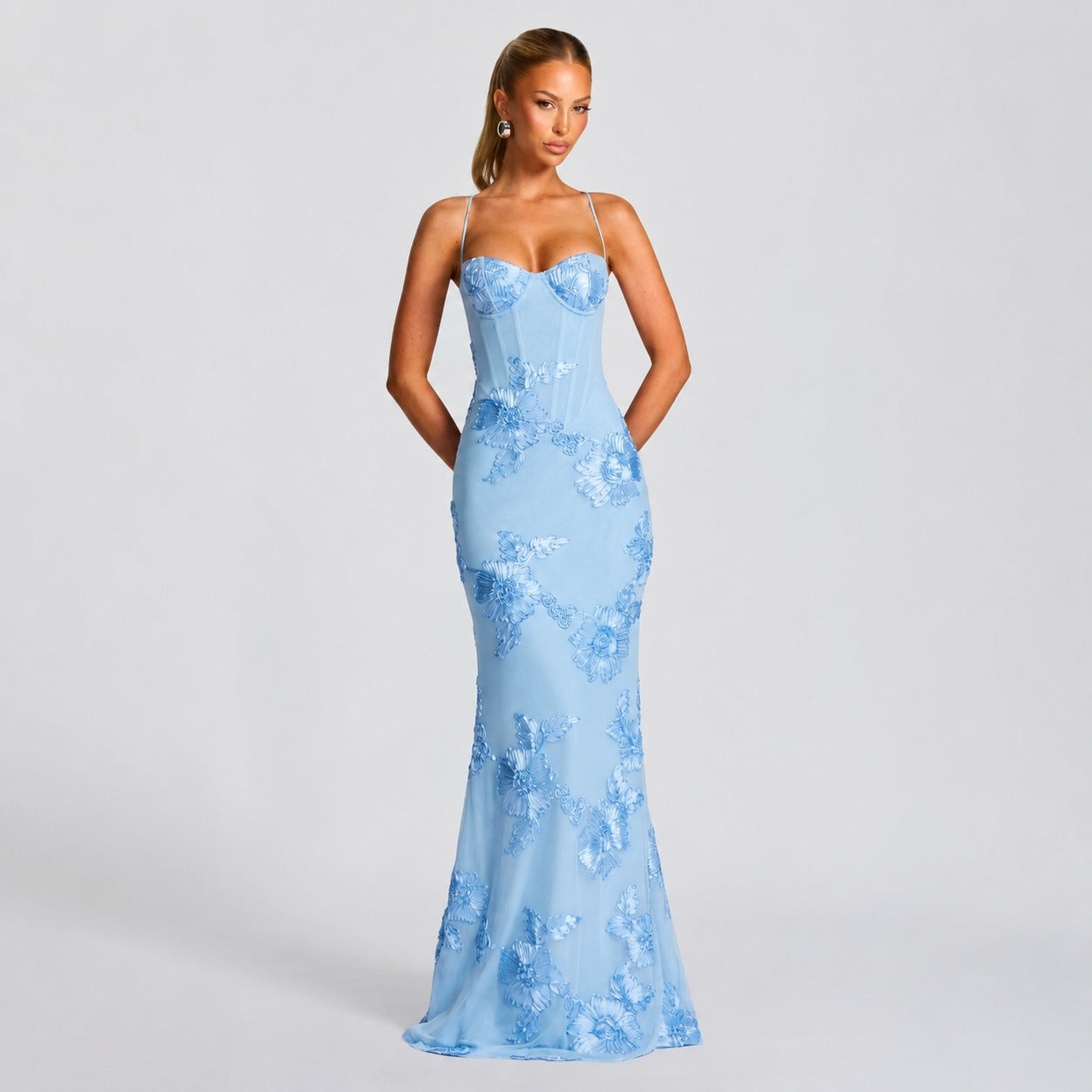 Norma - Robe Maxi Élégante avec Motifs Floraux