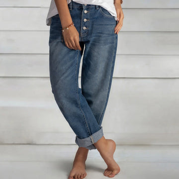Kaden - Pantalon Taille Haute à Coupe Droite