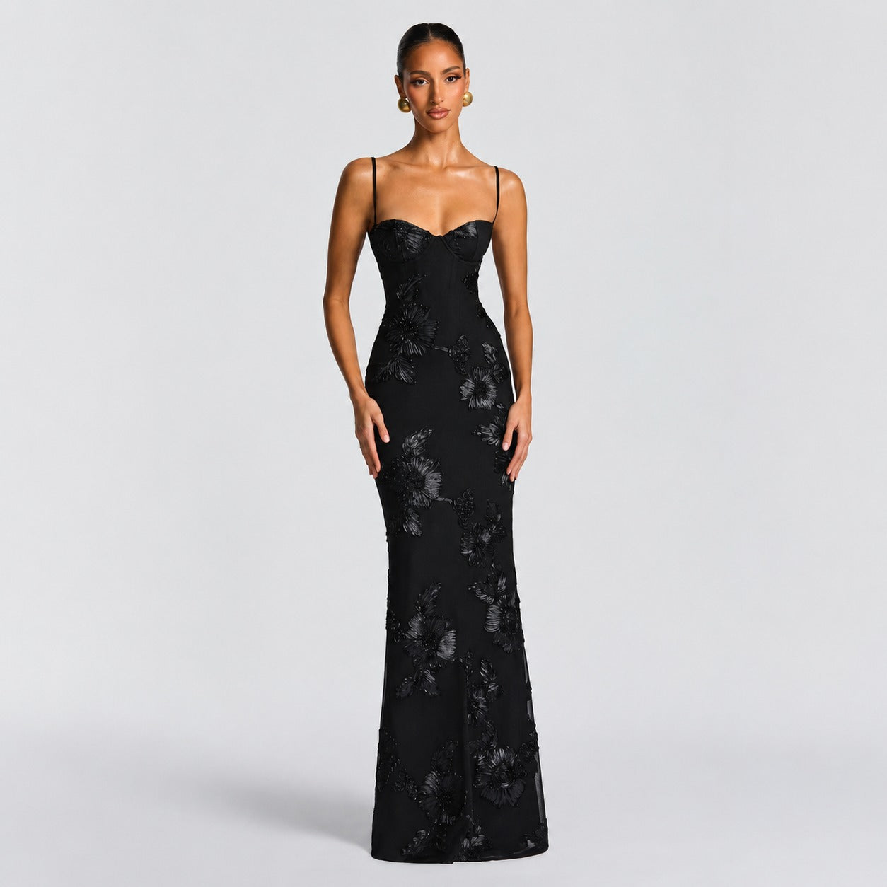 Norma - Robe Maxi Élégante avec Motifs Floraux