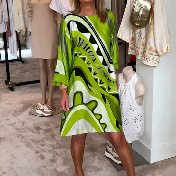 Harriett - Robe Midi Imprimée Élégante