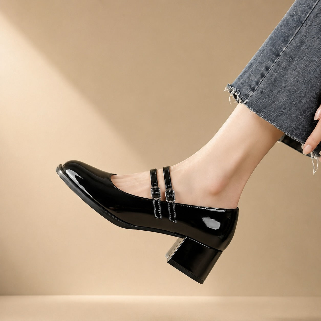 Curtis - Chaussures Élégantes à Talons Carrés