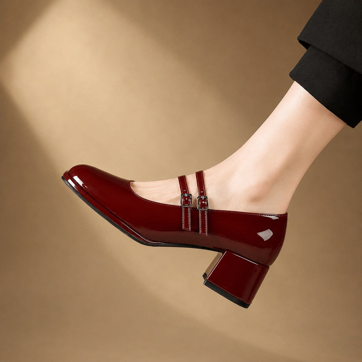 Curtis - Chaussures Élégantes à Talons Carrés