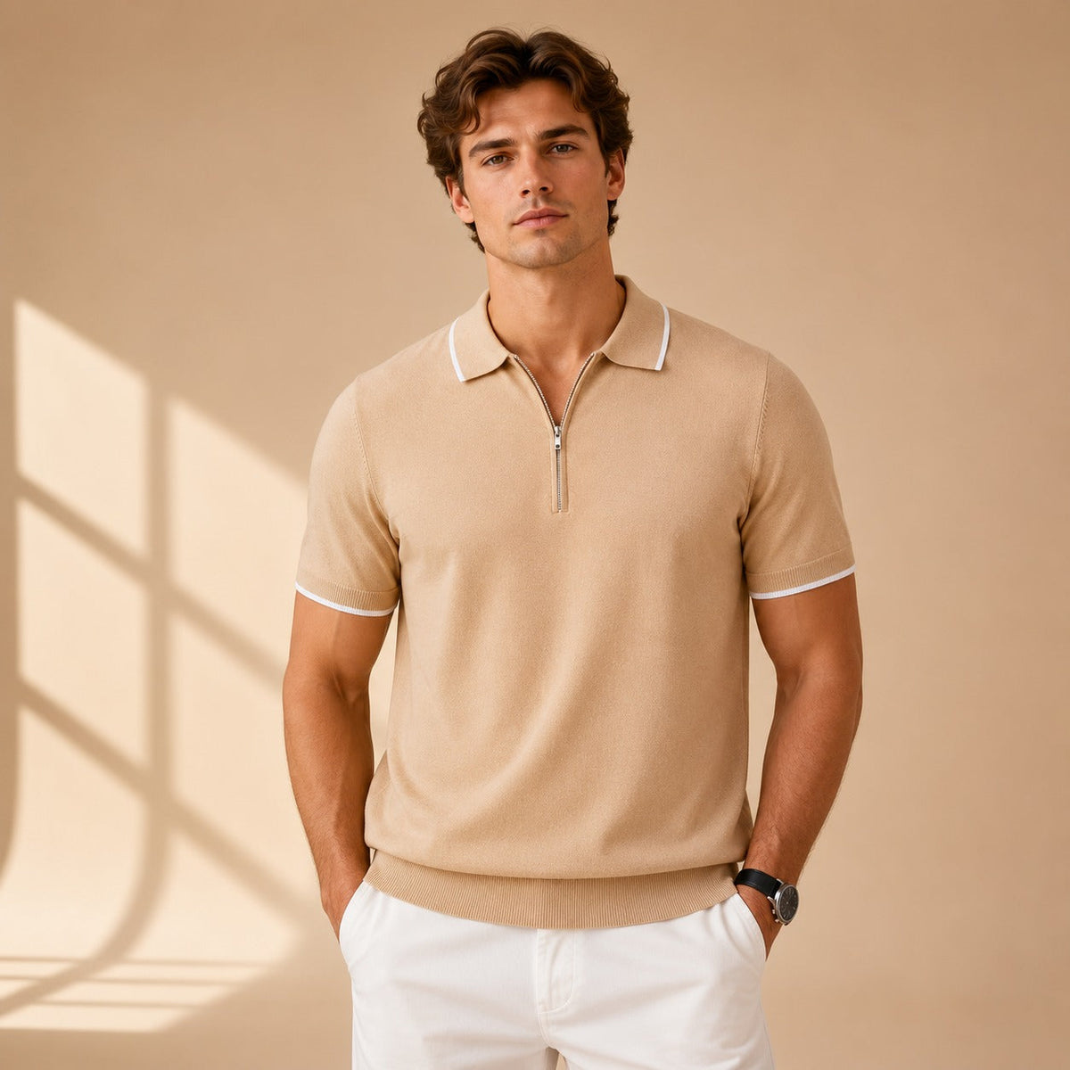 Leonard - Polo Détendu avec Zip