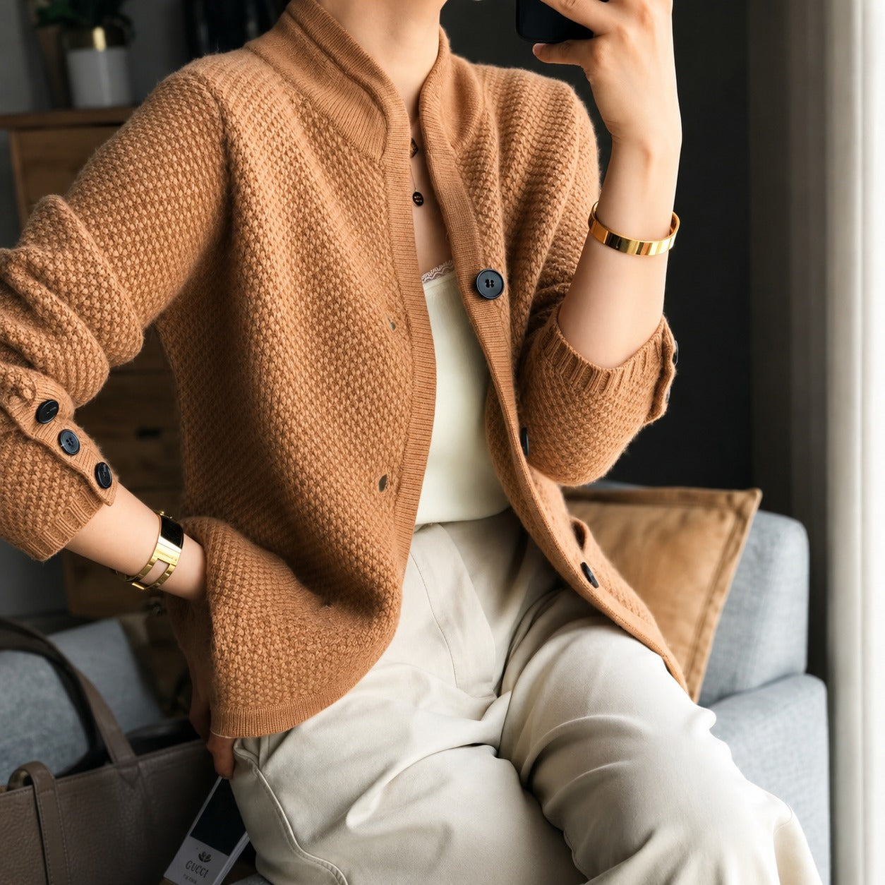 Edda - Cardigan chaud avec boutons