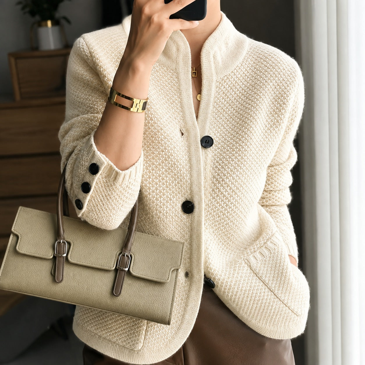 Edda - Cardigan chaud avec boutons