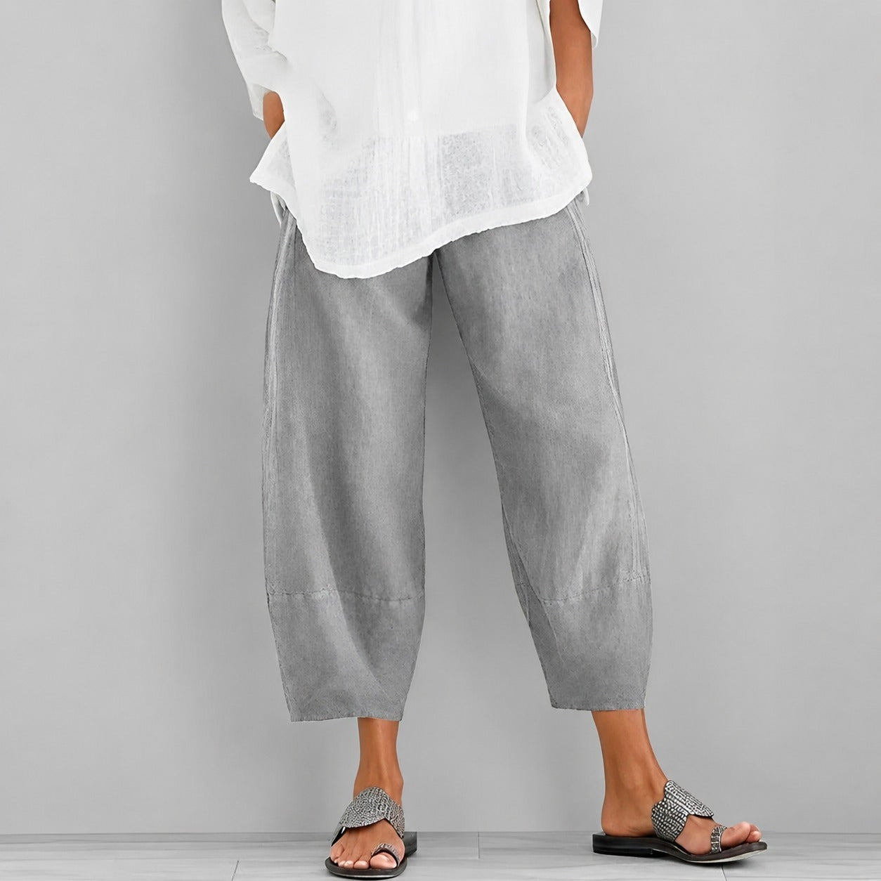 Alethea - Pantalon d'été décontracté et ample