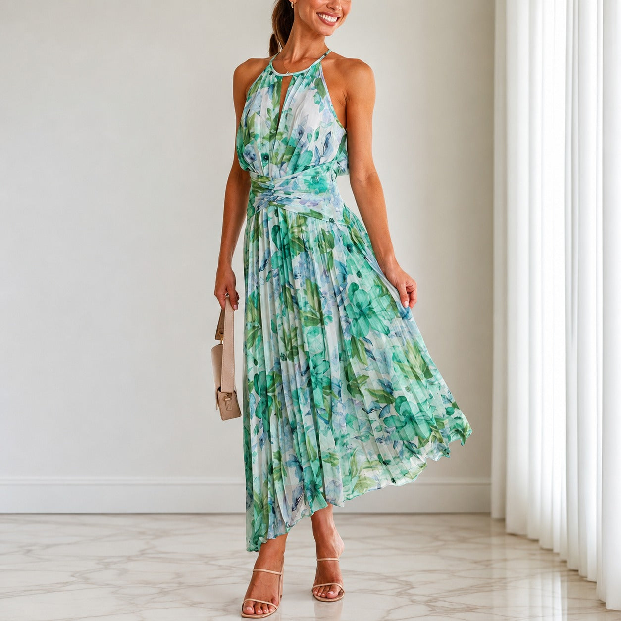 Emaan - Robe longue fleurie élégante