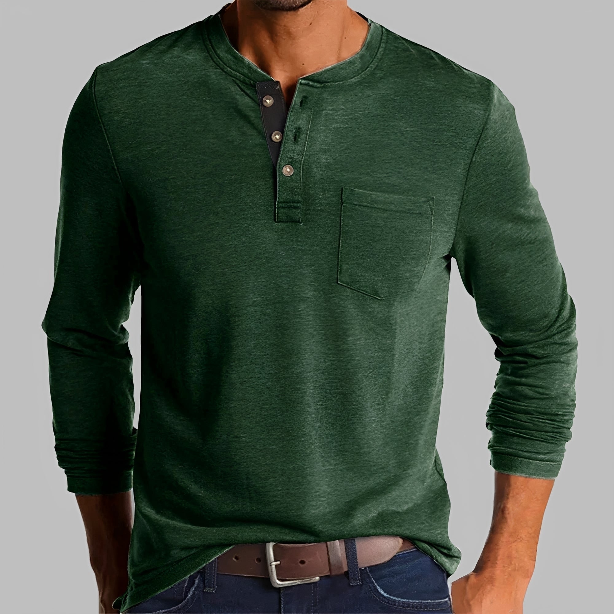 Dalton - Chemise à Manches Longues Henley