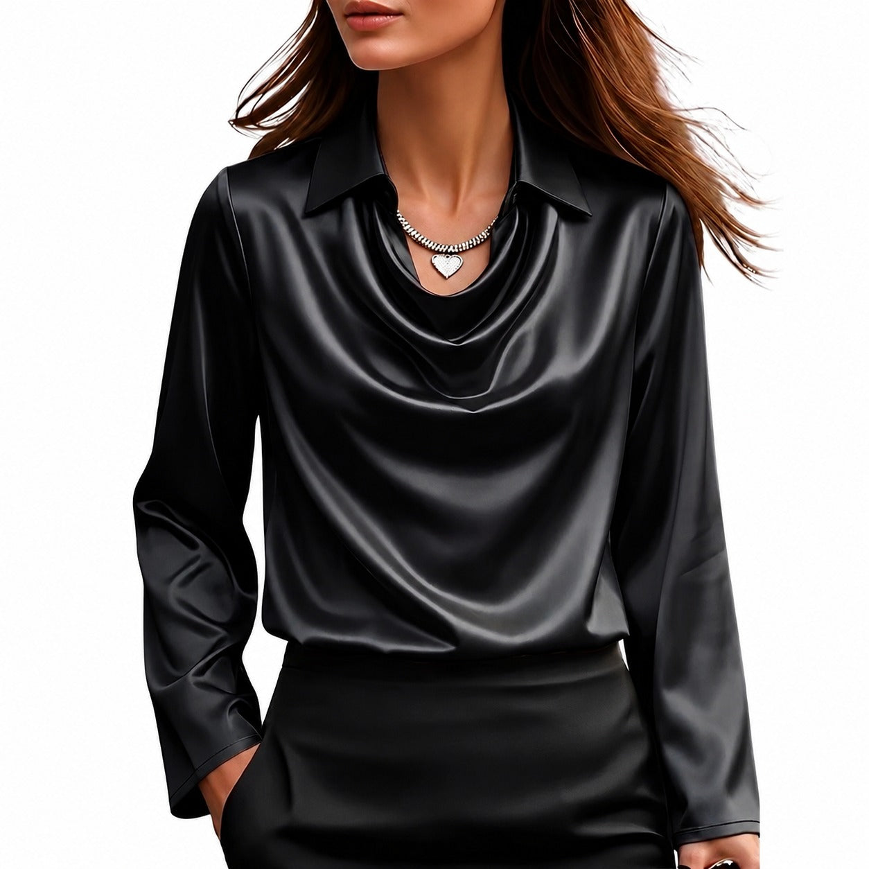 Dionne - Blouse élégante à manches longues pour femmes