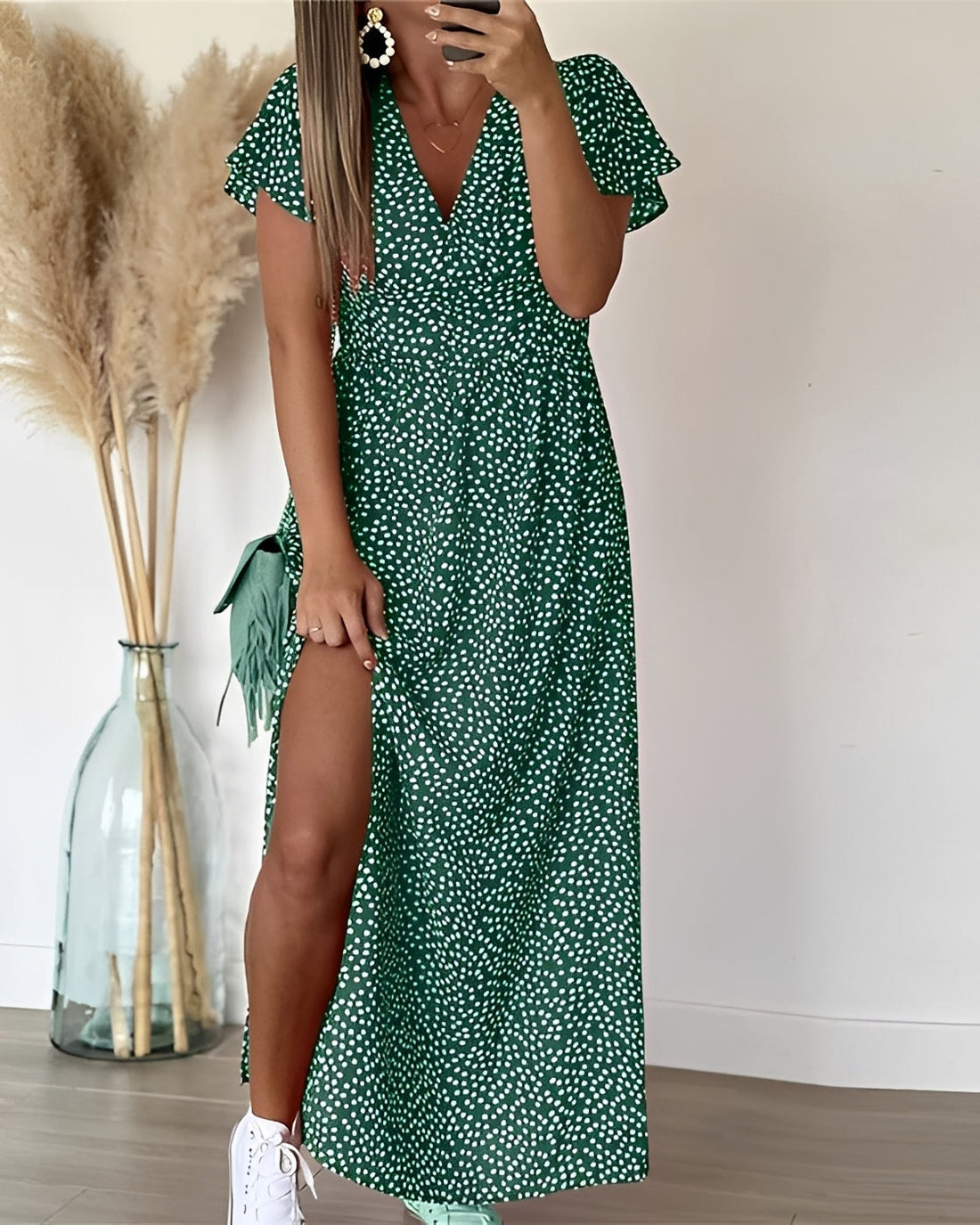 Tina - Robe Fendue Élégante