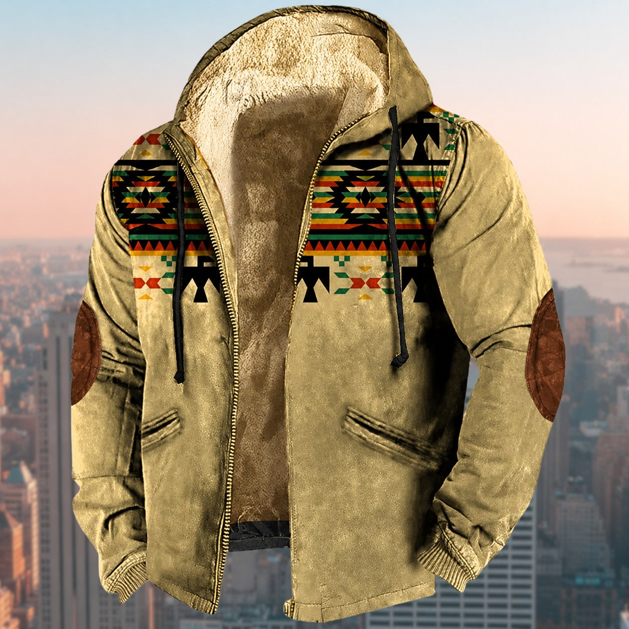 Laszlo - Veste à capuche avec motif tribal pour hommes