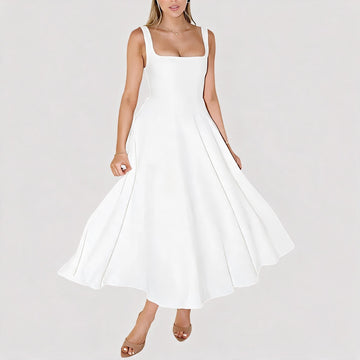 Blair - Robe Midi Élégante et Unie
