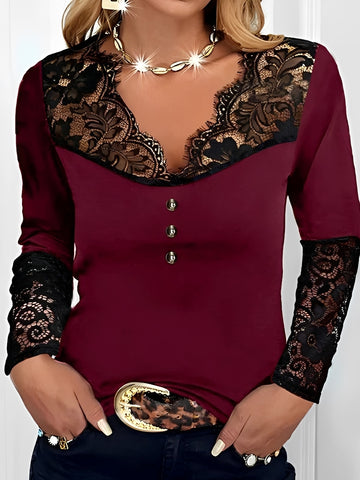 Rachael - Blouse à Manches Longues Élégante