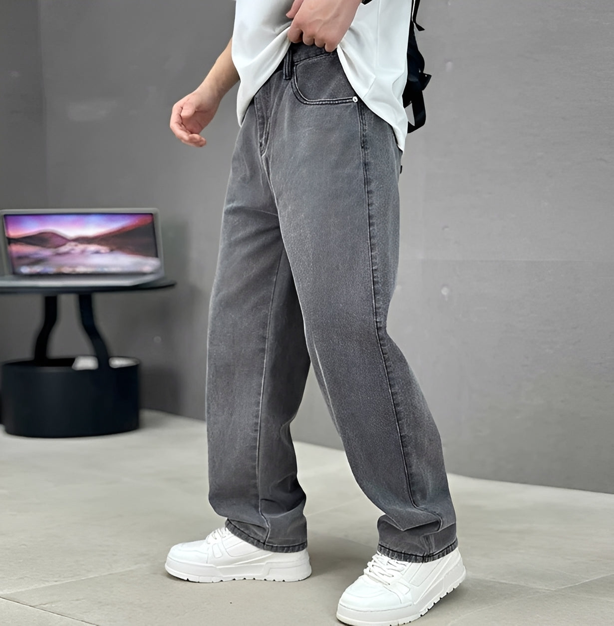 Garza - Jeans Détendu à Coupe Droite