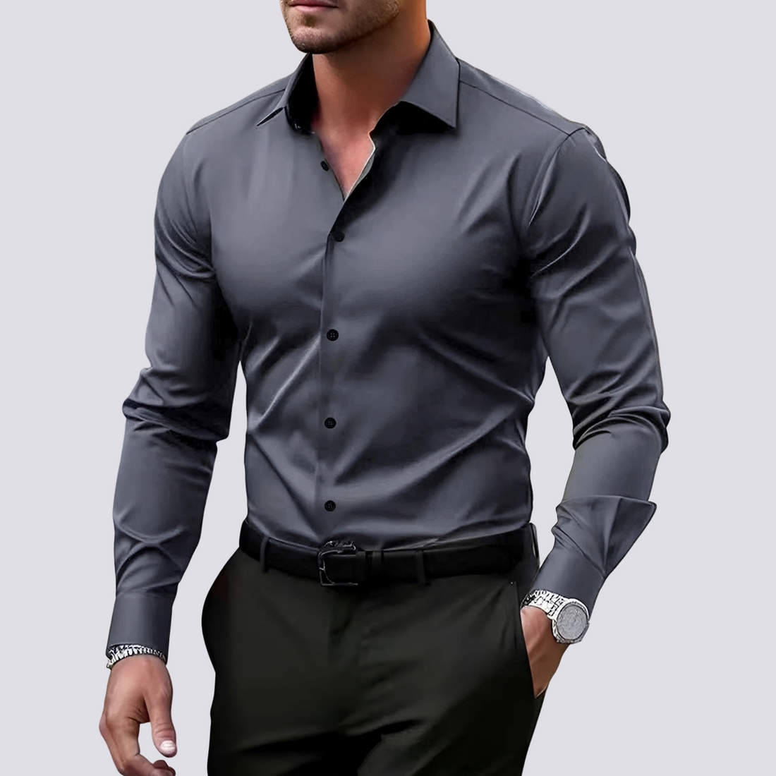 Jamin - Chemise Décontractée à Manches Longues