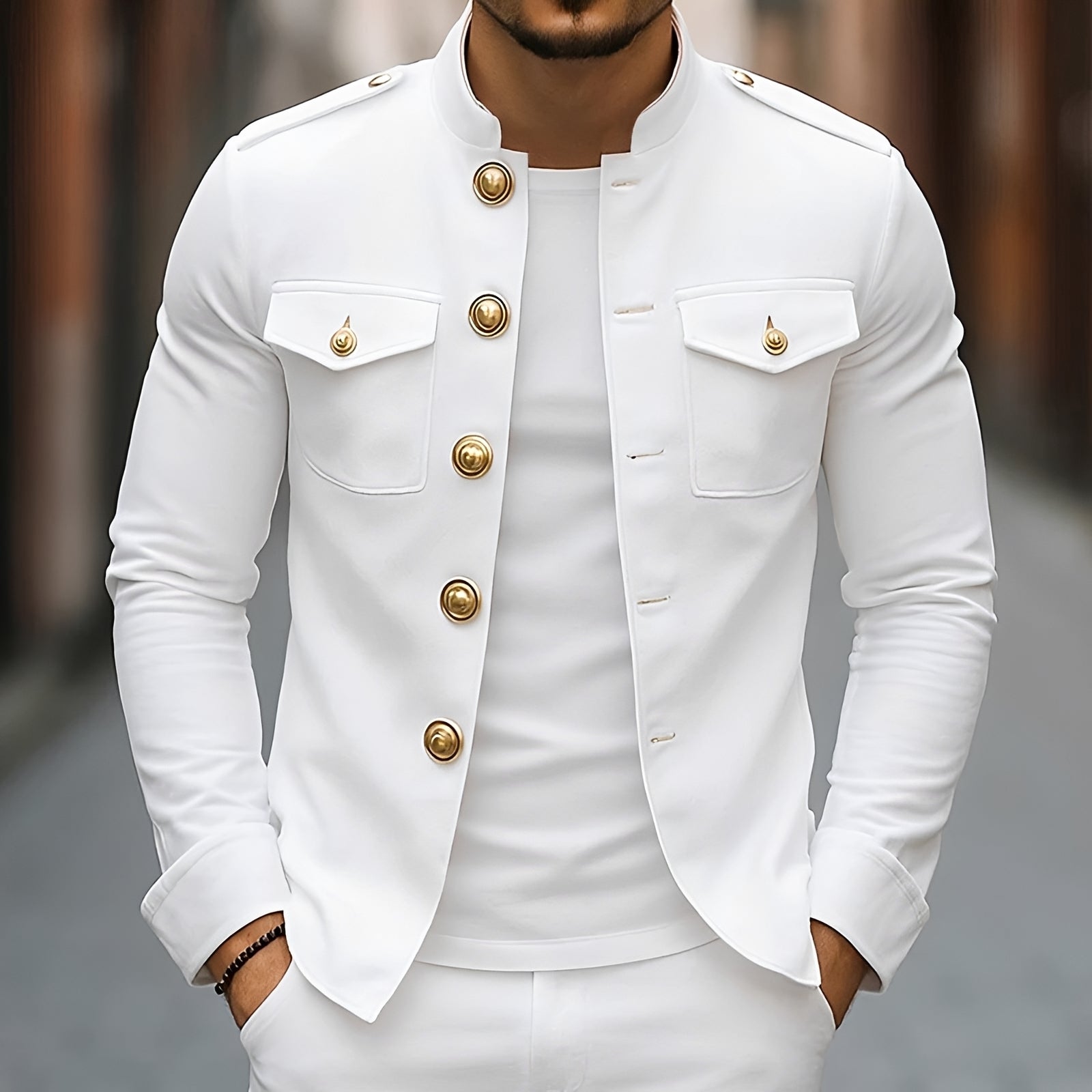 Leighton - Veste élégante et relax à boutons