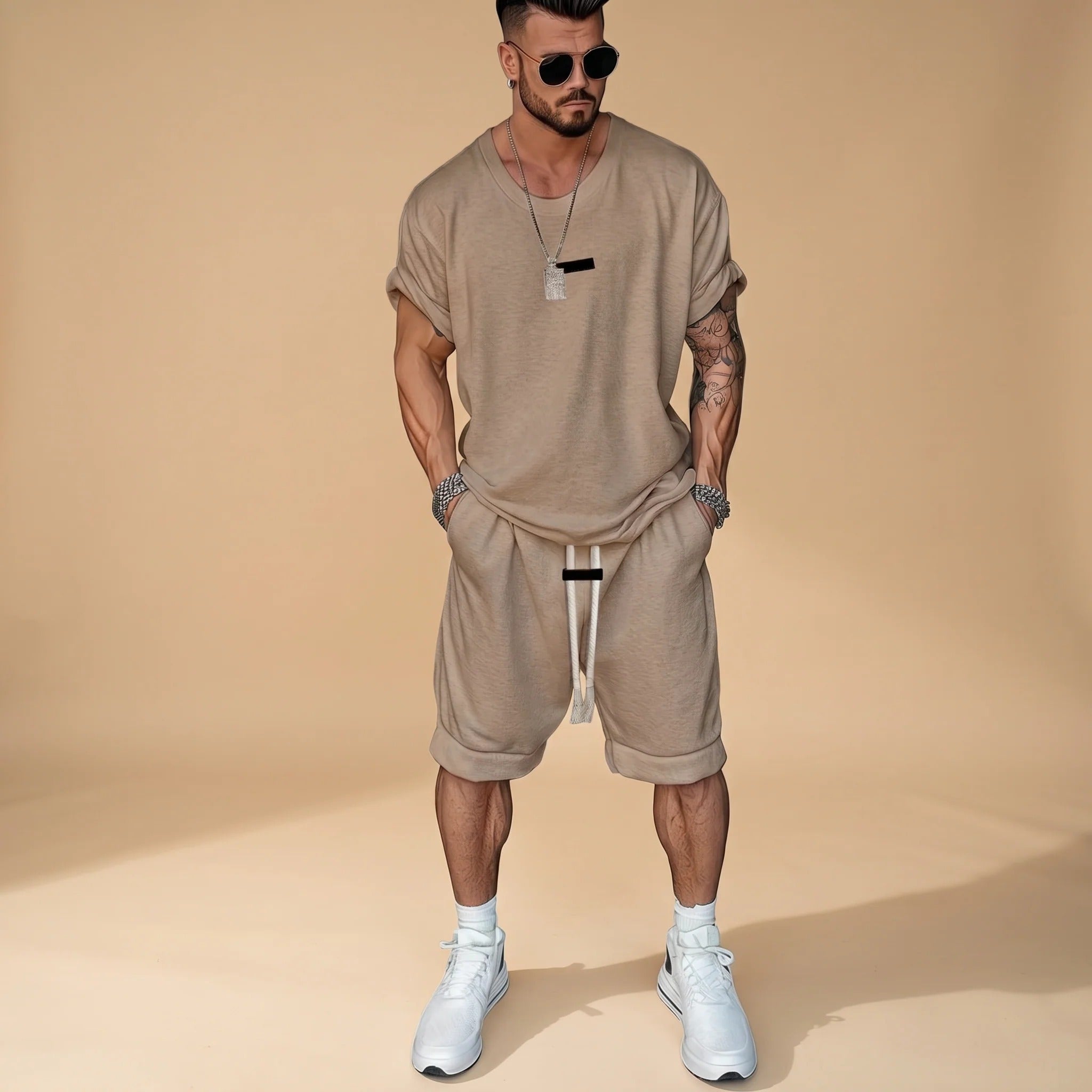 Alan - Ensemble Chemise et Shorts Relax