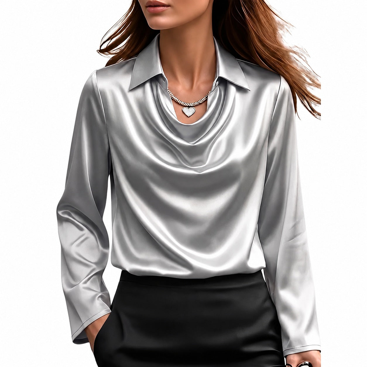 Dionne - Blouse élégante à manches longues pour femmes