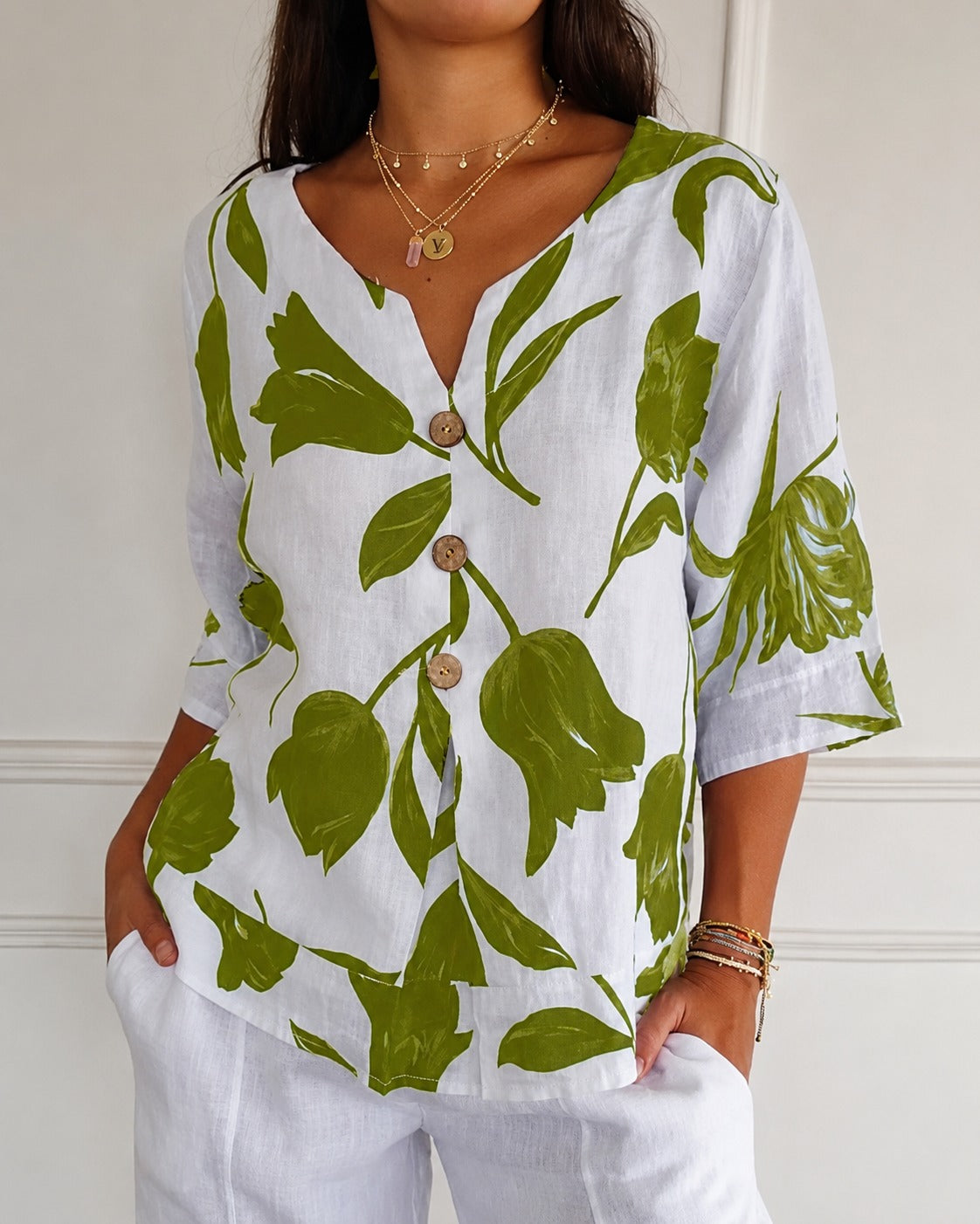 Chiara - Blouse Florale Élégante