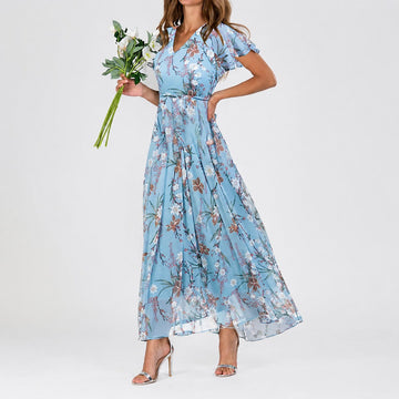 Lea - Une robe midi à motif floral pour toutes les occasions