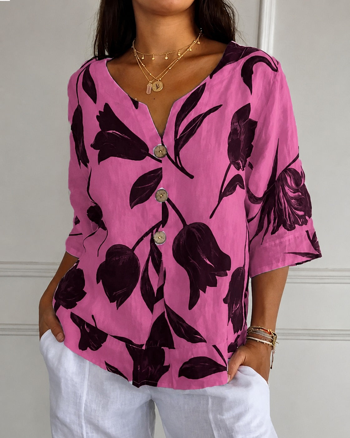 Chiara - Blouse Florale Élégante