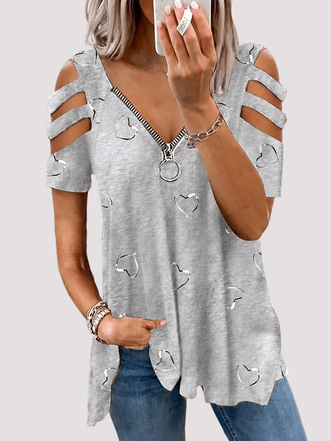 Saira - Chemise Zippée Élégante