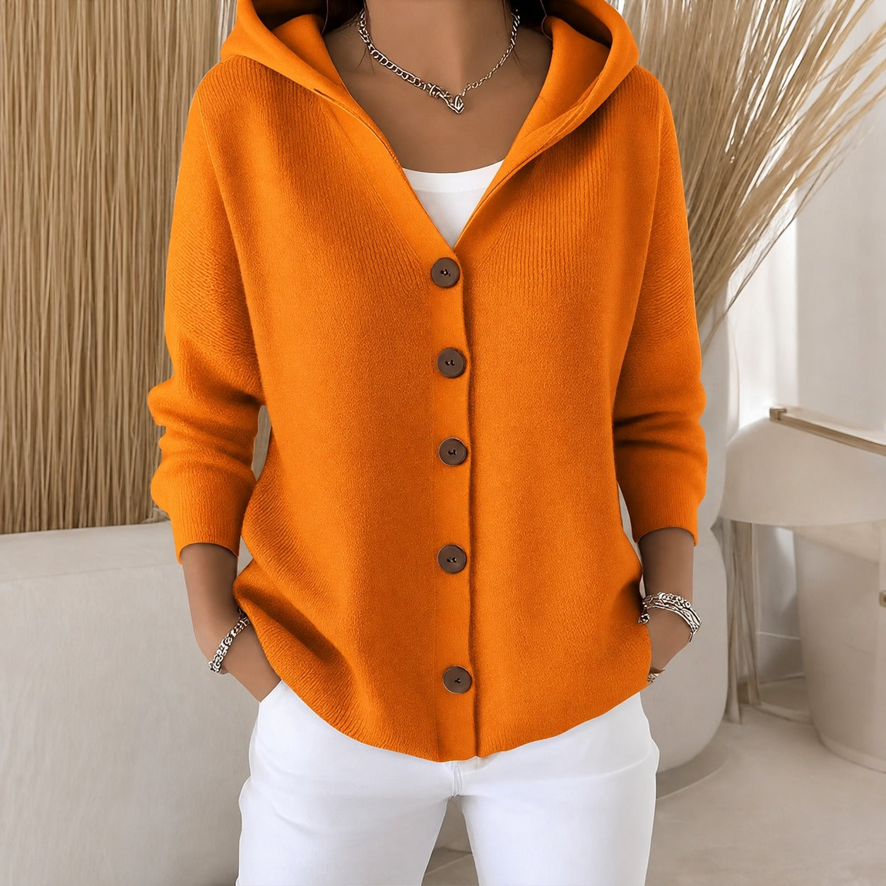 Ryanne - Veste à manches longues confortable avec capuche pour femmes