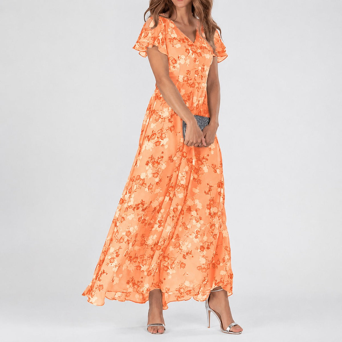 Lea - Une robe midi à motif floral pour toutes les occasions