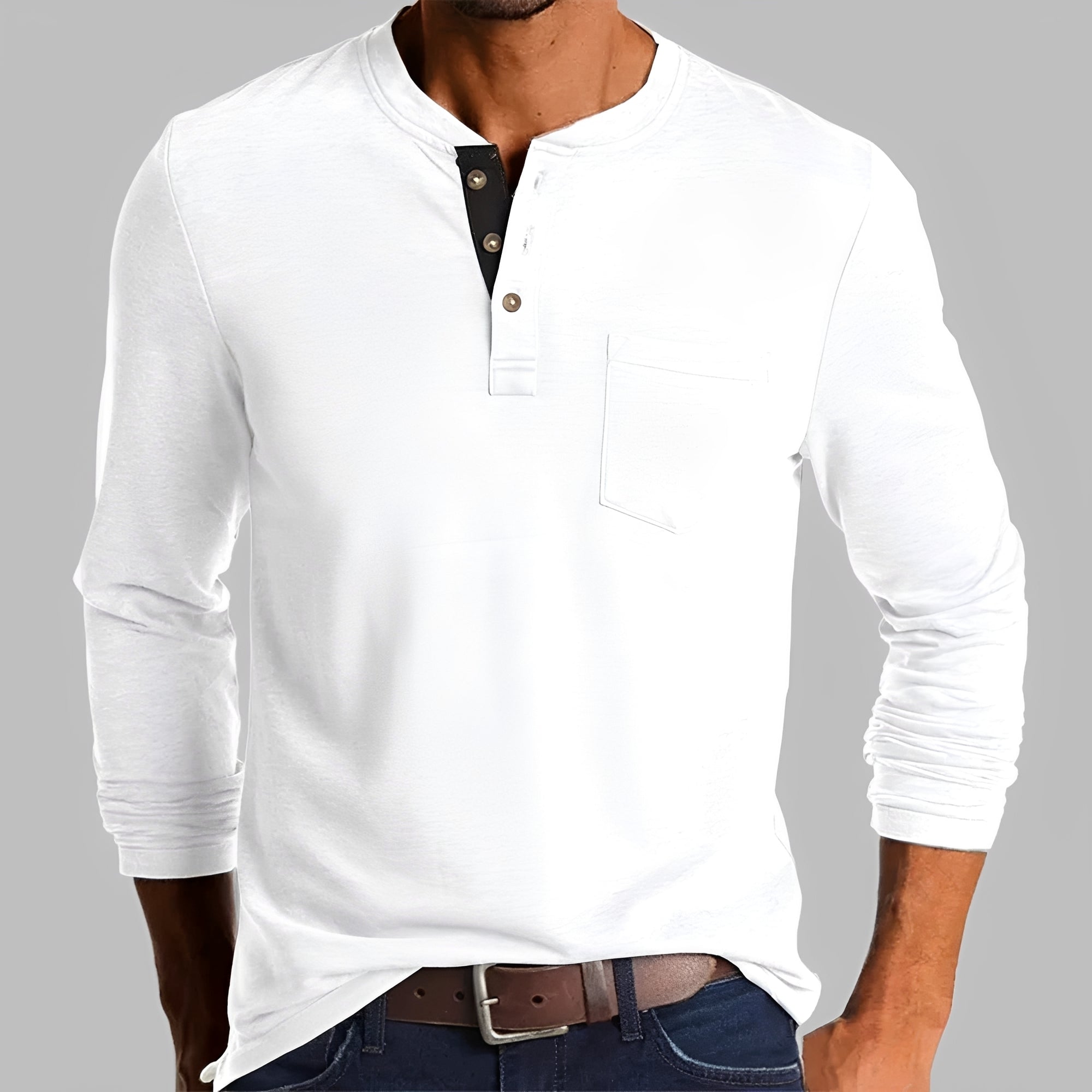 Dalton - Chemise à Manches Longues Henley