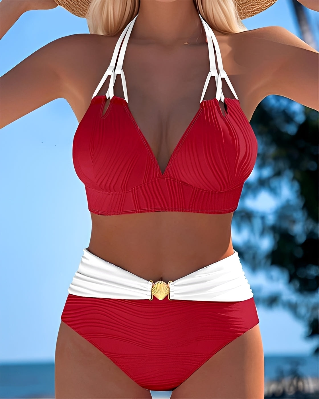 Camille - Bikini Taille Haute Élégant