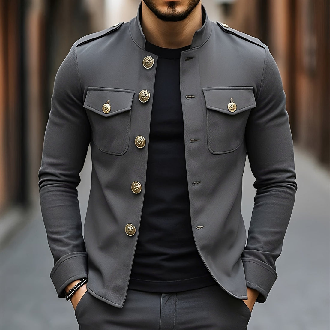 Leighton - Veste élégante et relax à boutons