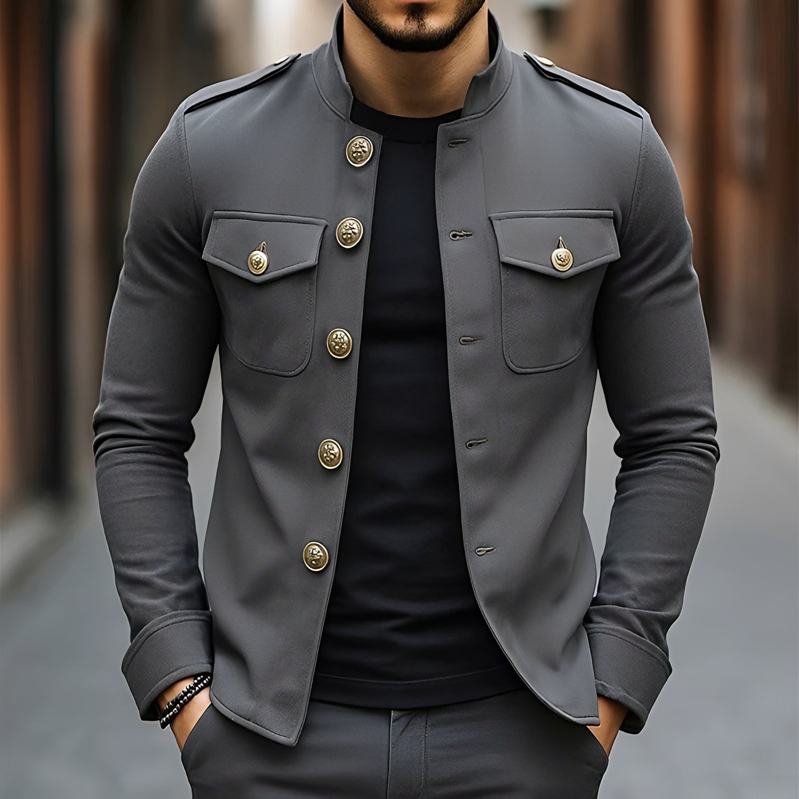 Leighton - Veste élégante et relax à boutons