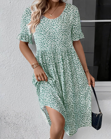 Michaela - Robe Midi à Imprimé Floral