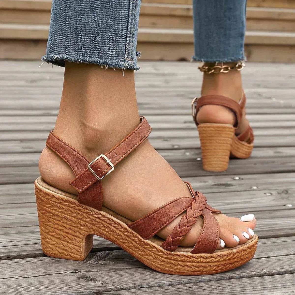 Ffion - Sandales stylées avec semelles volumineuses