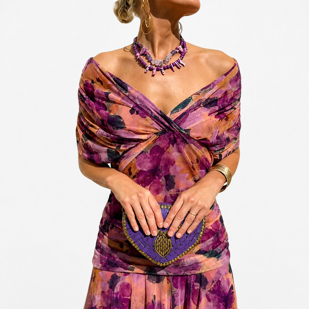 Bernice - Robe Maxi Élégante avec Détails Plissés