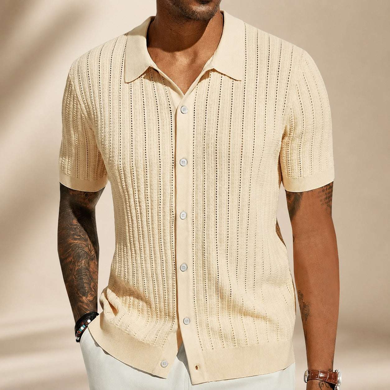 Steven - Chemise Large et Aérée avec Ouvertures