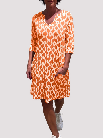 Jazmin - Robe Midi Ample à Volants