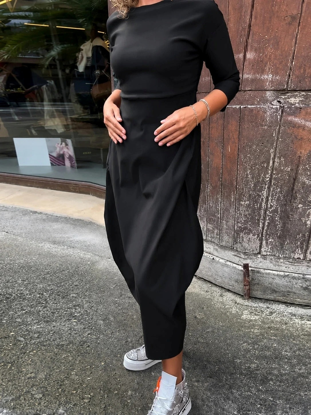 Elsie - Robe Décontractée à Manches Longues
